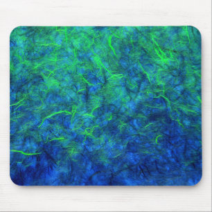 Neon blue green psychedelic Japans rijstpapier Muismat