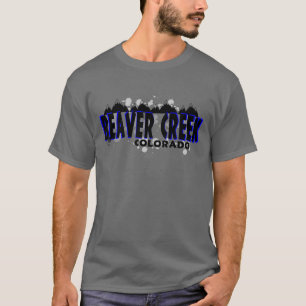 Neon blue grunge Beaver Creek Colorado T-shirt
