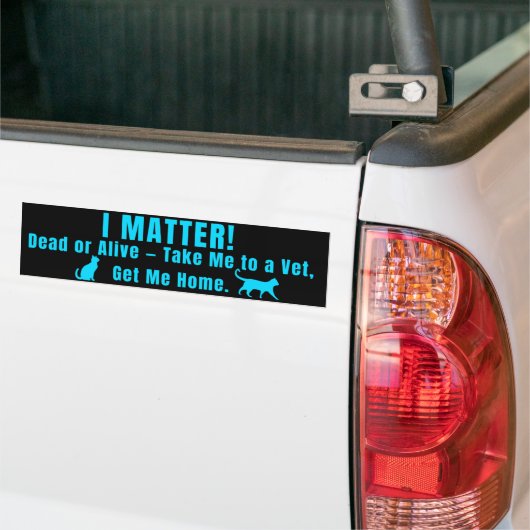 Neon Blue "I Matter" Bumper Sticker (Op Truck)