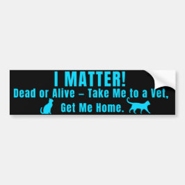 Neon Blue "I Matter" Bumper Sticker