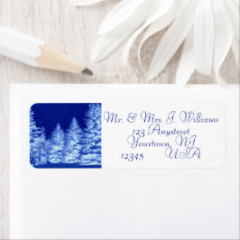 Neon Blue kerstboom Etiket