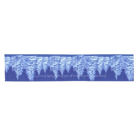 Neon Blue kerstboom Korte Tafelloper (Horizontaal)