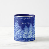 Neon Blue kerstboom Mok (Midden)