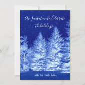 Neon Blue Kerstmis - Uitnodiging (Voorkant)