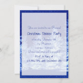 Neon Blue Kerstmis - Uitnodiging (Achterkant)