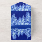 Neon Blue Kerstmis - Uitnodiging (Buitenkant)