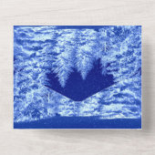 Neon Blue Kerstmis - Uitnodiging (Achterkant)