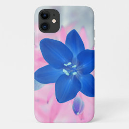 Neon Blue Lily Flower iPhone 11 Hoesje