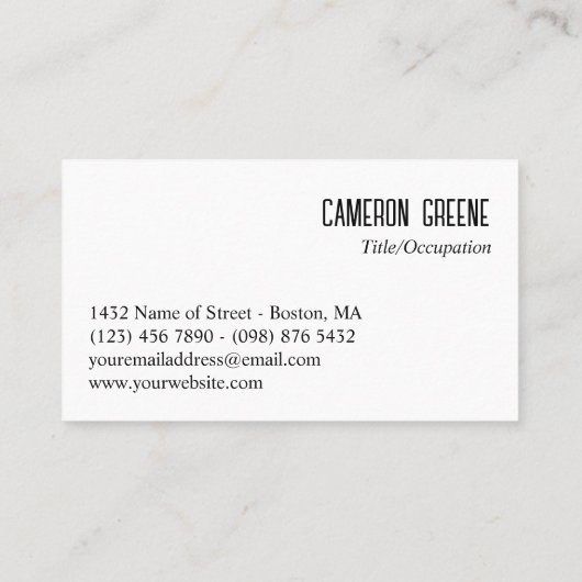 Neon Blue Lines Zwart Visitekaartje (Achterkant)