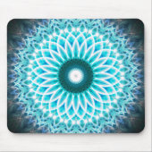 Neon Blue Lotus Mandala Muismat (Voorkant)
