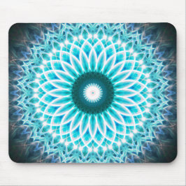 Neon Blue Lotus Mandala Muismat