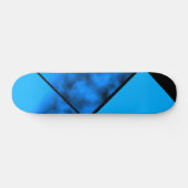 Neon Blue Night Sky met zwart  decennium 0 Skateboard (Horizontaal)