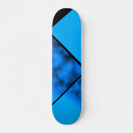 Neon Blue Night Sky met zwart  decennium 0 Skateboard