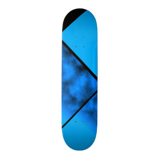 Neon Blue Night Sky met zwart  decennium 0 Skateboard