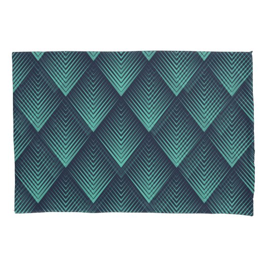 Neon Blue Op-Art Chevron. Kussensloop (Voorkant)
