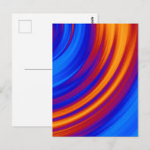 Neon Blue Oranje Red Yellow Briefkaart (Voorkant / Achterkant)