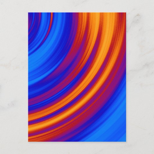 Neon Blue Oranje Red Yellow Briefkaart (Voorkant)