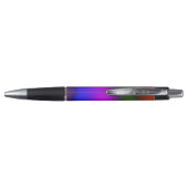 Neon Blue, Paars, Green, Oranje Rubber Grip Pen (Achterkant)