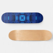 Neon Blue Persoonlijk Skateboard (Horizontaal)