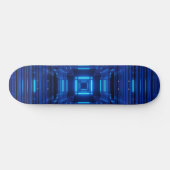 Neon Blue Persoonlijk Skateboard (Horizontaal)