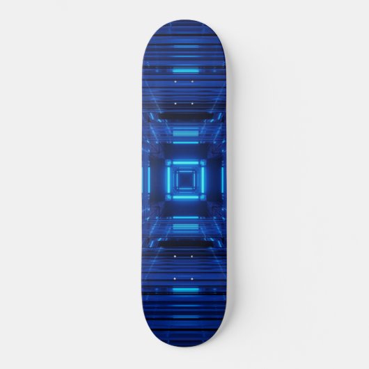 Neon Blue Persoonlijk Skateboard (Voorkant)