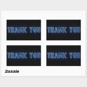 Neon Blue Sign Trendy Rechthoekige Sticker (Vel)