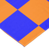 Neon Blue Sinaasappel Checkerboard  Tafelkleed (Gekanteld)