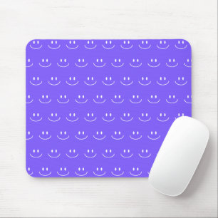 Neon Blue Smile Pattern Muismat