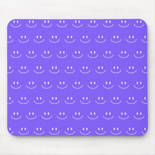 Neon Blue Smile Pattern Muismat (Voorkant)
