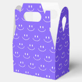 Neon Blue Smile Pattern voor Vor Box Bedankdoosjes (Geopend)