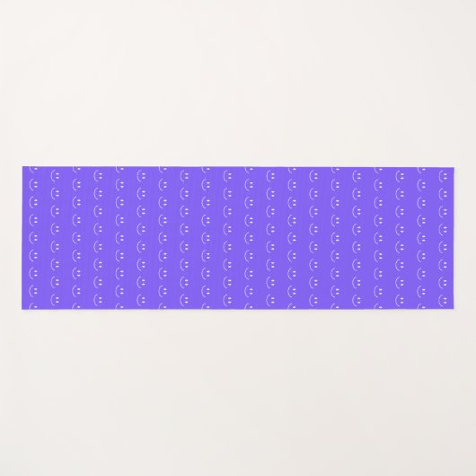 Neon Blue Smile Pattern Yoga Mat (Voorkant (horizontaal))