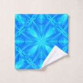 Neon Blue Turquoise Psychedelic Cloudy Abstract Bad Handdoek (Wasdoekje)