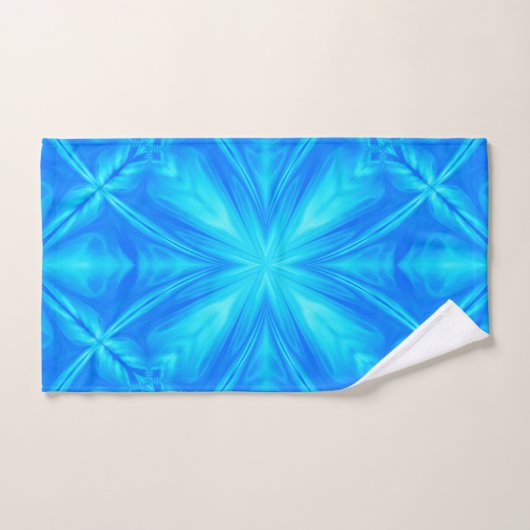 Neon Blue Turquoise Psychedelic Cloudy Abstract Bad Handdoek (Handdoek)