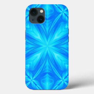 Neon Blue Turquoise Psychedelic Cloudy Abstract Case-Mate iPhone Case