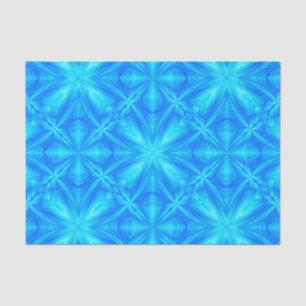 Neon Blue Turquoise Psychedelic Cloudy Abstract Tissuepapier