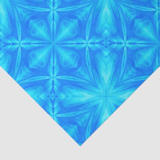 Neon Blue Turquoise Psychedelic Cloudy Abstract Tissuepapier (Detail)