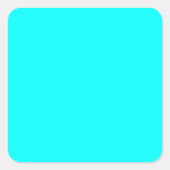 Neon Blue Vierkante Sticker (Voorkant)
