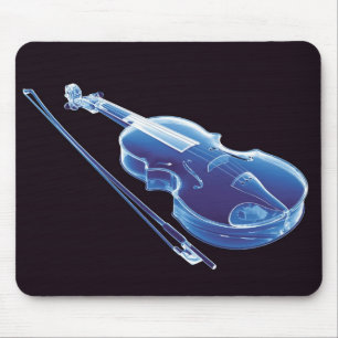Neon Blue Violin Muismat