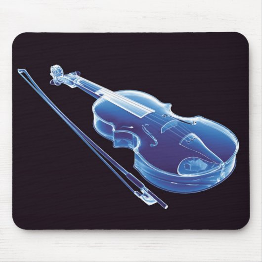 Neon Blue Violin Muismat (Voorkant)