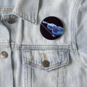 Neon Blue Violin Ronde Button 5,7 Cm (In situ)