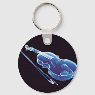 Neon Blue Violin Sleutelhanger