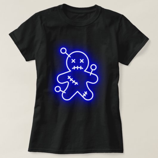 Neon Blue Voo Doo Dames T-shirt (Design voorkant)