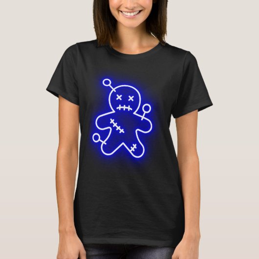 Neon Blue Voo Doo Dames T-shirt (Voorkant)