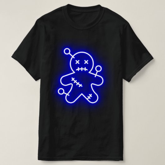 Neon Blue Voo Doo Mannen T-shirt (Design voorkant)