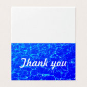 Neon Blue Waters Kleurrijke Patroon Trendy Dank u Kaart (Buitenkant ongevouwen)