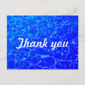 Neon Blue Waters Zwembaden Patronen Dank u Briefkaart (Voorkant)