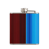 Neon Blue Yellow Red Lines Heupfles (Achterkant)