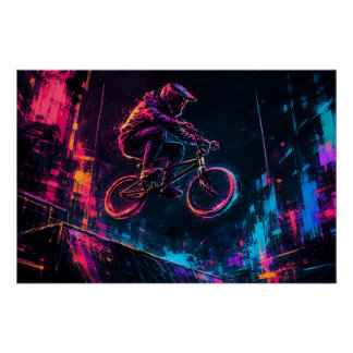 Neon BMX Perfect Poster