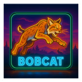 Neon Bobcat-Poster Perfect Poster (Voorkant)