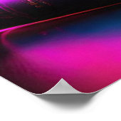 Neon boeken en koffie 2 poster (Hoek)